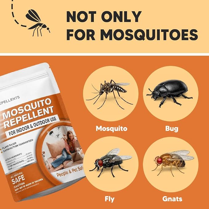 SCFKAOF Mosquito Repellent Outdoor Patio, Mosquito Deterrent for Yard, Indoor Mosquito Repellent Balls, Mosquito Repeller for Patio, Keep Mosquito Away, Covers 120 Sq. Ft, 60 Days Protection-5 Packs