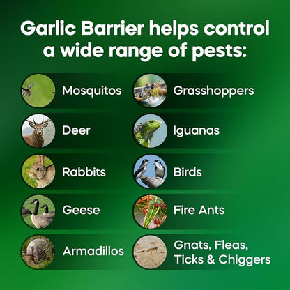 Liquid Garlic Insect Repellent Concentrate, 32 fl oz – OMRI Listed Garlic-Based Formula for Farms, Crops, Gardens & Greenhouses – Indoor & Outdoor Plant Protection