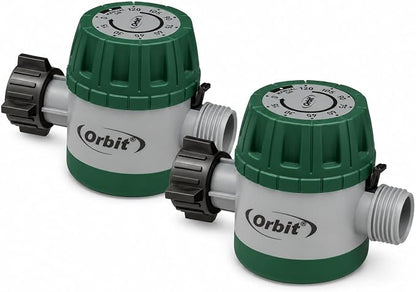 2-Pack Orbit 62034 Mechanical Watering Hose Timer, Colors May Vary (2, Green)