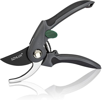 SZHLUX Pruning Shears, Premium SK5 Carbon Steel Blades Hand Pruner for Garden, Sharp Precision Pruning Scissors, 5/8’’ Plant Clippers， Tree Trimmers