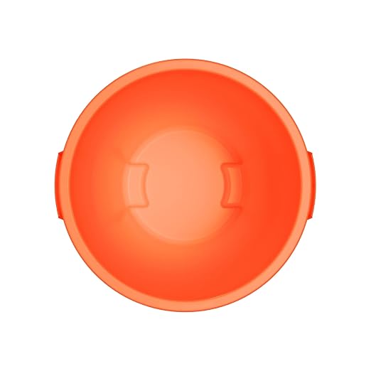 SPARTA Bronco Waste Container Trash Container, Round Trash Bin for Disposal, 10 Gallons, Orange