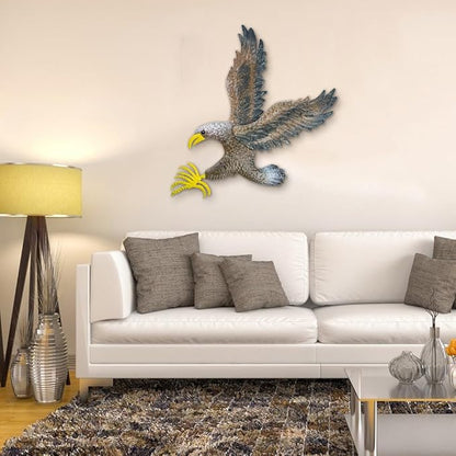 VEWOSTAR Eagle Metal Wall Art for Living Room 23.6”H X 22.4” L Handmade Large Eagle Wall Sculptures Modern Wall Art Hanging Decor for Indoor Outdoor