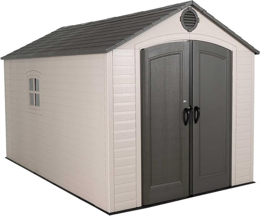 Lifetime 6402 Outdoor Storage Shed, 8 by 12.5 Feet; 2 windows
