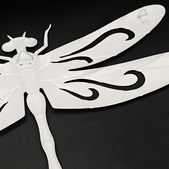 VOKPROOF Metal Dragonfly Wall Art Decor,Outdoor Fence Decor for Patio Yard Garden, Hanging Decorations for Living Room, Bedroom(4 Pack)
