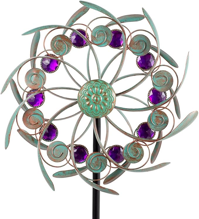 Viveta Outdoor Wind Spinners, Wind Sculpture, Windmill for Yard and Garden | Metal,Double-Sided,for Yard and Garden