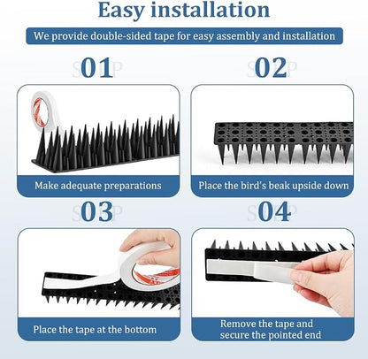 Bird Spikes, 20 Pack Pigeon for Small Birds Raccoon Cats Defender for Outside to Keep Squirrel Away for Railing and Roof