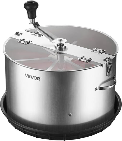 VEVOR Manual Bud Leaf Trimmer, 16 in Reaper Bowl Bud Trimmer with Stainless Steel Blades, Visual Cutting, Wet & Dry Hydroponic Cutting Machine with Tray, Twisted Spin Cut for Plant Buds Flowers