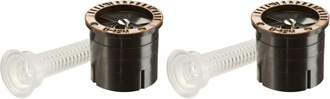 Rain Bird 12DSH Dual Spray Nozzle, 180° Half Circle Pattern, 9' - 12' Spray Distance (Pack of 2)