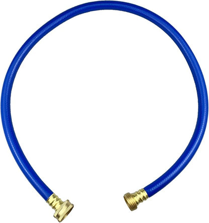 Darnassus PVC Garden Hose 1/2 Inch Green Heavy Duty Water Hose with Solid Brass Fittings,No Leaking, Flexible,for outdoors,Lawns,Patio (3 FT, Blue, Brass Fittings)