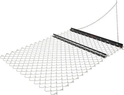 VEVOR Drag Harrow, 4 x 5 ft Chain Harrow - Made from Q235 Steel, UTV Tractor Attachments for Landscape Leveling or Sod Prepping, Durable Harrow Rake for Gravel Driveway, Farm Field Garden Black