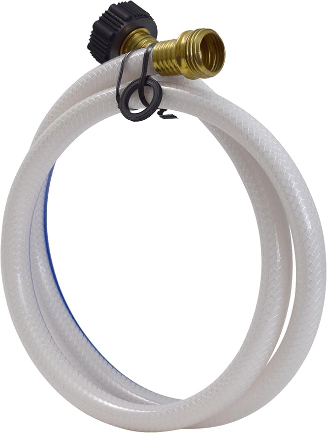 Valterra AquaFresh High Pressure Drinking Water Hose, Water Hose Hookup for RV - 1/2" x 4', White