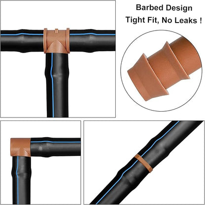 18 Pieces Drip Irrigation Fittings Elbow Connectors for 1/2" Tubing, Barbed Elbows Drip Parts for 1/2 Inch Irrigation Tubing(0.600" ID), Drip Line Connectors for Drip Sprinkler Garden Systems