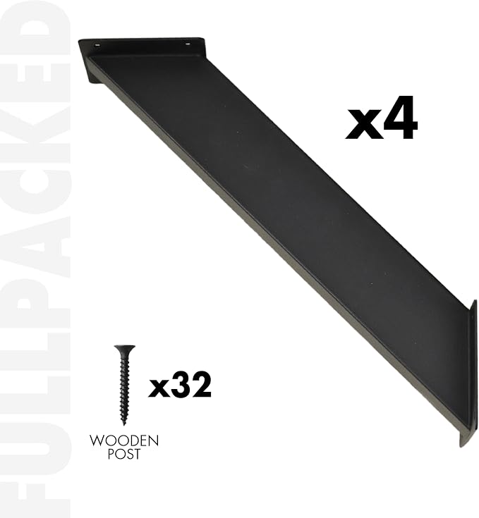 4 Pcs Pergola Brackets, 45-Degree Angle Bracket, Specially for Reinforcing Pergolas and Gazebos Garages, Tree Houses, Patios, Lawns, Cabins, Yards,…