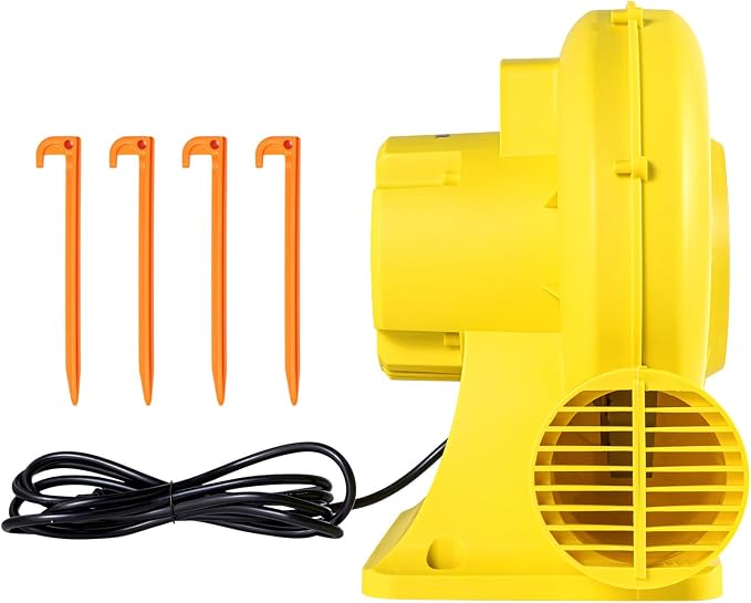 VEVOR Inflatable Blower, Electric Air Blower, Bounce House Blowing Pump, Commercial Corded Fan Pump for Castle Wate Slides Water Slide Bouncy Castle