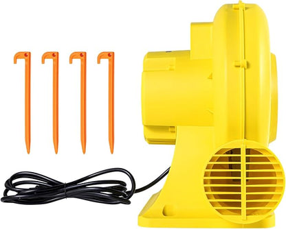 VEVOR Inflatable Blower, Electric Air Blower, Bounce House Blowing Pump, Commercial Corded Fan Pump for Castle Wate Slides Water Slide Bouncy Castle