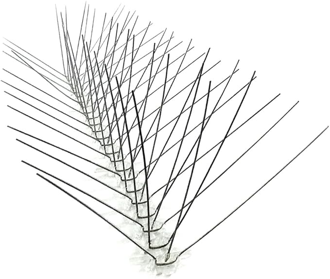 Bird-X STS-24 Regular Width 6-inch Stainless Steel Bird Spikes, Metal Pigeon Barrier, 24 Feet 6 Inch Wide Coverage