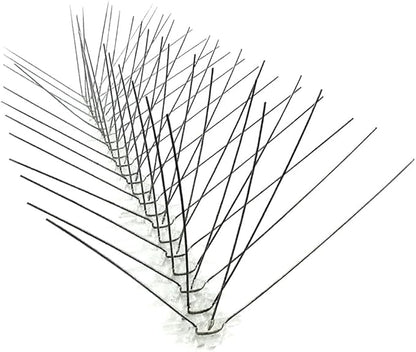 Bird-X STS-24 Regular Width 6-inch Stainless Steel Bird Spikes, Metal Pigeon Barrier, 24 Feet 6 Inch Wide Coverage