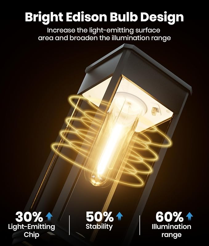 ALFIOT Bright Solar Lights Outdoor, 6 Pack Solar Pathway Lights Outdoor, Auto On/Off, IP65 Waterproof Solar Garden Lights Solar Powered Landscape Lighting for Yard Patio Walkway Driveway Pathway