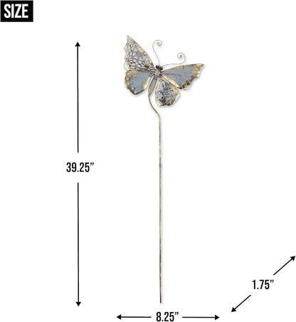 DII Iron Garden Stake Collection 3-Dimensional, Mixed Media, Butterfly, Medium