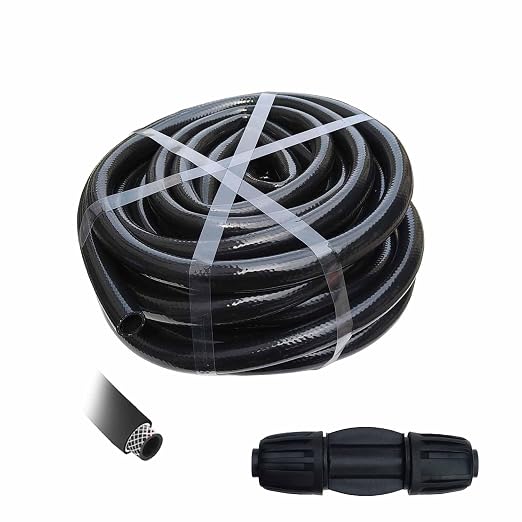 Drip Irrigation Kit 30FT Hose 1/2 Inch for Potted Plants Yard Lawn Juvenile Plants Black
