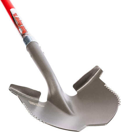 Root Slayer 23211 XL Round Point Digging Shovel for Gardening, Red
