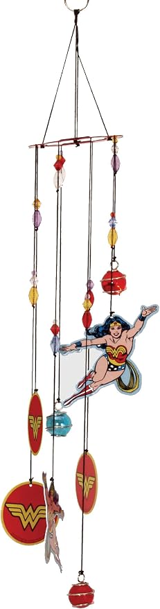 Spoontiques Wonder Woman Wind Chime - Outdoor Garden Décor - Decorative Chimes for Yard, Garden, Backyard and Patio Decoration