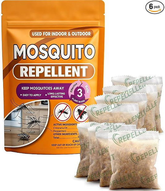 Mosquito Repellent Outdoor Patio, Mosquitoes Repellent Indoor, Keep Mosquito Away, Covers 120 sq ft of Space,Safe for People and Pets, Perfect for Patio,Bedroom,Garden,Camping-6P