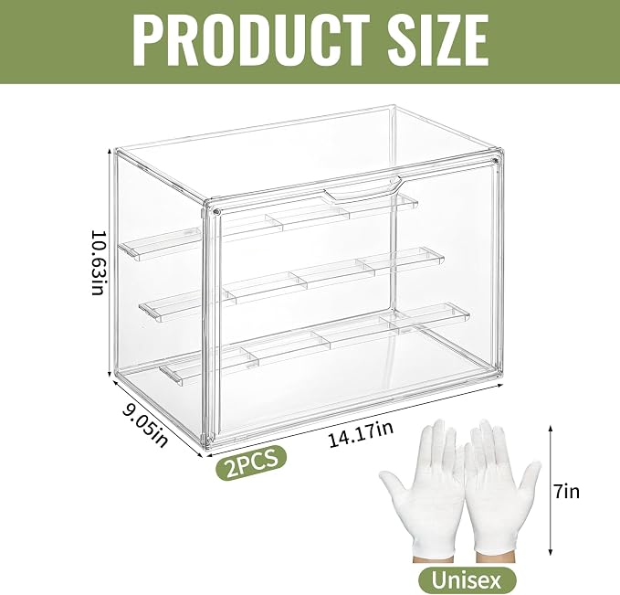 2 Pack Clear Mini Greenhouse Indoor – 14.1 x 10.6 x 8.6 Inch Tabletop Portable Greenhouse with Magnetic Door, Portable Indoor Plant Grow House for Seed Starting, Home Gardening & Plant Nursery