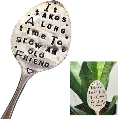 Garden Marker Friendship Gift, Garden Label Stake, Plant Marker Tag, Metal Garden Decoration Sign