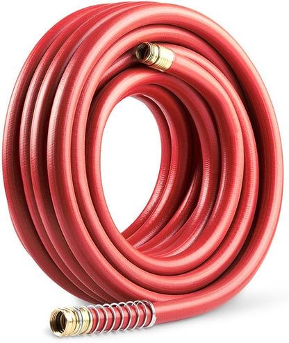 Gilmour 840251-1001 Pro Commercial Hose 3/4 inch x 25 feet, Red | 400 PSI Heavy Duty Commercial Hose, Kink Resistant, Brass Fittings, Made in USA