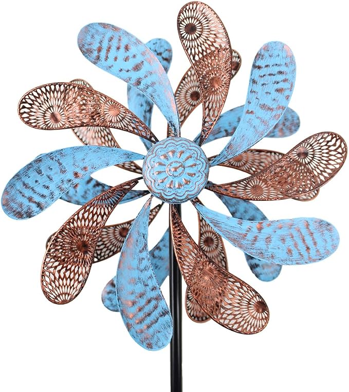 Viveta Wind Spinner for Yard and Garden, Kinetic Wind Spinners | 58.7*12.6" Metal Windmills for Outside Yard Patio Lawn Decor