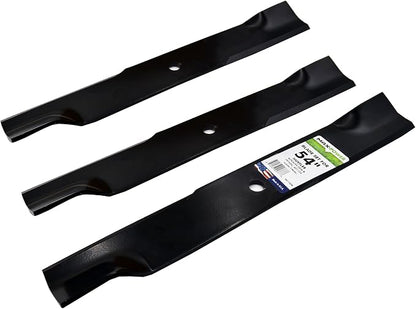 Maxpower 561133B USA MADE 3 Blade Set | For 54" Cut Hustler Mowers Replaces 601124, 797696, Spartan 438-0001-00