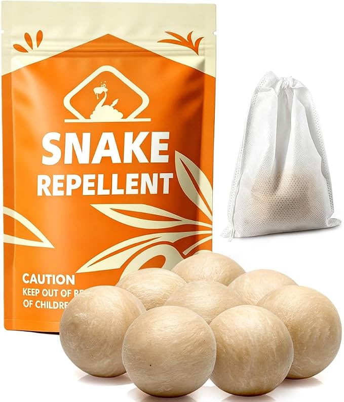 Snake Repellent for Outdoors, Snake Repellent Indoor, Snake Deterrent for Yard Pet Safe, Snake Out Repellant for Garden/Lawn/Garage - 8 Pack