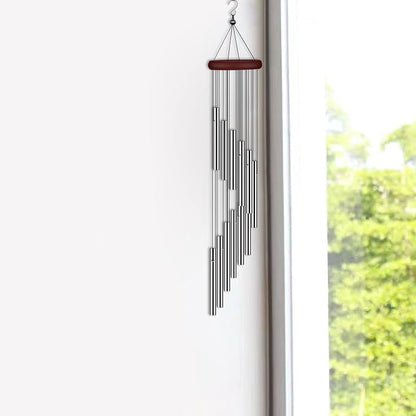 Wind Chimes for Outside, Sympathy Wind Chimes Outdoor Clearance with 12 Aluminum Alloy Tubes and Hook, Memorial Wind Chime Gift Decoration for Home, Patio, Garden, Outdoor
