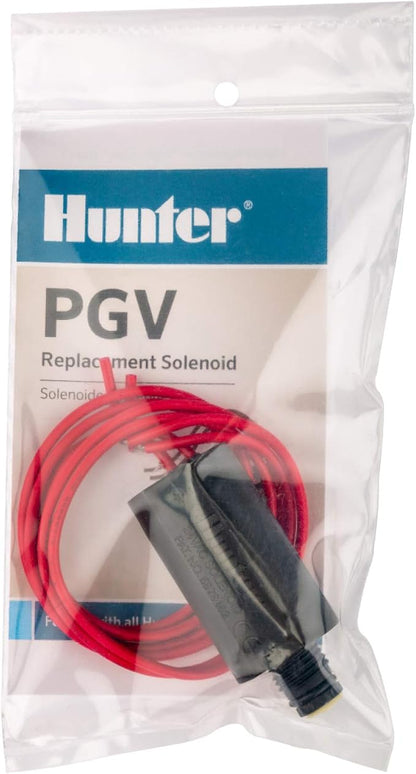 Hunter AC-Solenoid Replacement, 24V Sprinkler Valve Solenoid for Hunter Irrigation Valves, Heavy Duty Encapsulated Design, Captive Plunger, Pre-Stripped Wires (Pack of 10)