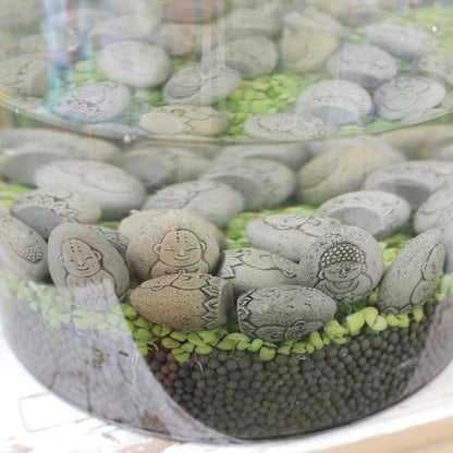 20Pcs Mini Resin Stone Buddha Statues - Garden & Fish Tank Decor, Zen Buddhist Ornaments for Bonsai, Pathways, Terrace Relief Sculptures