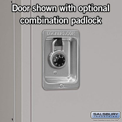 Salsbury Industries 62352GY-U Unassembled Standard Metal Locker with Double Tier,Grey