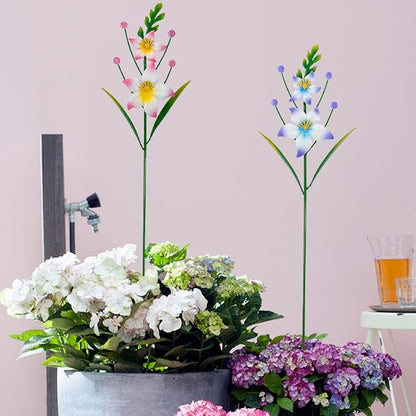 Outdoor Decorative Garden Stakes,Metal Flowers for Outside Spring Decor,Waterproof Garden Decor for Outside,Lawn,Patio,Yard