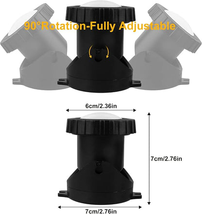 RGB Pond Lights with Timer, LED Underwater Submersible Colorful Landscape Spotlights, 98ft Remote Control IP68 Waterproof Fountain Lights for Fish Aquarium Tank Garden Yard Pool (Set of 2)