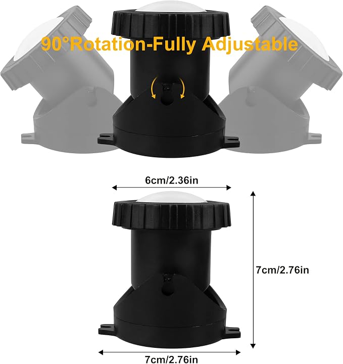 3000K Warm White Pond Lights, LED Underwater Submersible Landscape Spotlights, Switch Control IP68 Waterproof Fountain Light Lighting for Fish Aquarium Tank Garden Yard Pool (Set of 3)
