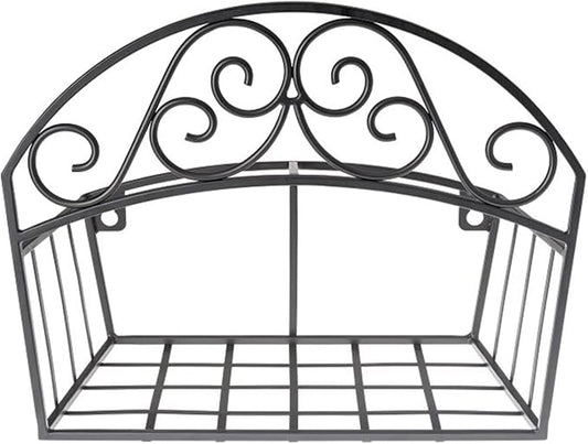Liberty Garden Products 241 Decorative Black Garden Hose Butler with Shelf, Holds 125-Feet 14 x 6.7 x 11.5