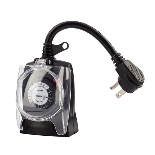 24 Hour Plug-in Timer Two Grounded Outlets, 125V, Outdoor, 30 Minute Tabs, Lot of 5
