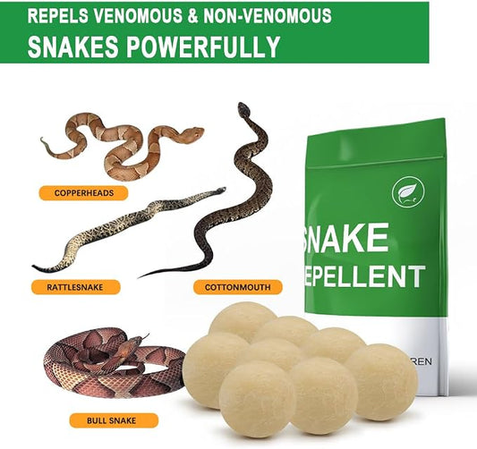 AJOQFKTD Snake Repellent for Yard, Snake Repellent Outdoor, Snake Away Repellent for Outdoors Pet Safe, Backyard Snakes Deterrent, Copperhead Snake Repeller (1 Ounce (Pack of 8))