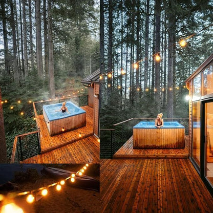 Outdoor String Lights 100ft LED Hanging Globe Patio Lights with G40 Shatterproof Bulbs(34+3 Bulbs), Spring Easter Gift for Men Women Waterproof Connectable Hanging Light Outdoor Decor Garden Backyard