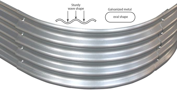 6 ft x 2 ft Raised Garden Bed Metal Elevated Planter for Vegetable Flower Herb (2pk)
