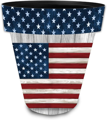 Briarwood Lane Wooden American Flag Large Planter