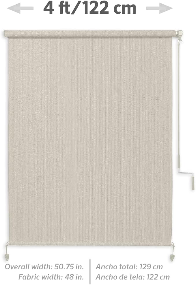 Coolaroo Outdoor Cordless Sun Blocking Roller Shade