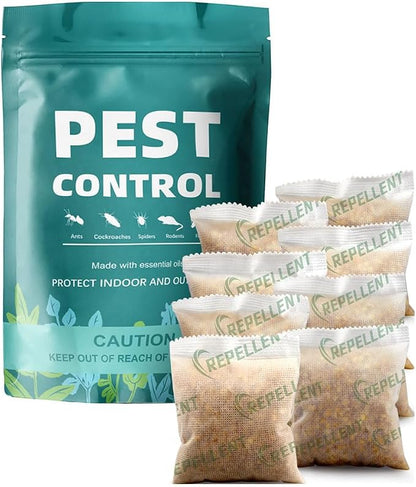 Pest Repellent, Rodent Repellent Indoor, Spider Repellent Indoor, Mouse Repellent Outdoor, Mice Repellent Indoor, Naturally Repel Rats, Mouse, Ants, Roach, Natural Ingredients-8 Packs