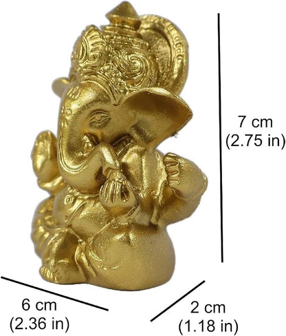 Lord Ganesha Buddha Statue - Elephant God Sculptures Ganesh Figurines | Man-Made Stone Home Garden Buddha Decoration Statues
