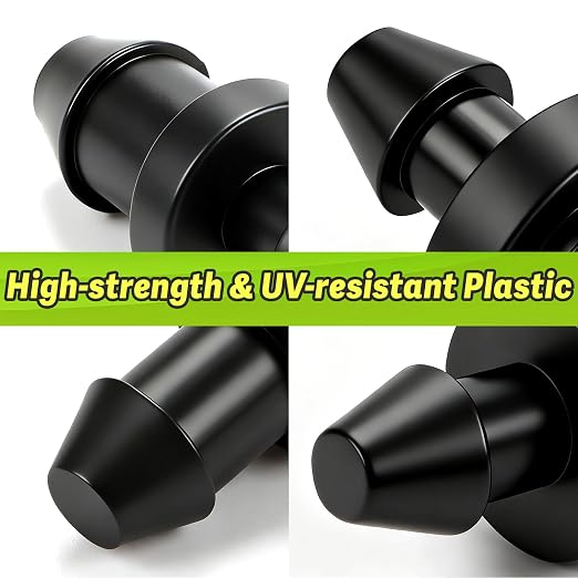 120 Pack 1/4" Drip Irrigation End Plug Fittings：1/4'' Drip Barbed End Cap Connectors for 1/4 Inch Irrigation Tubing Goof Plugs for Garden Drip Line Systems